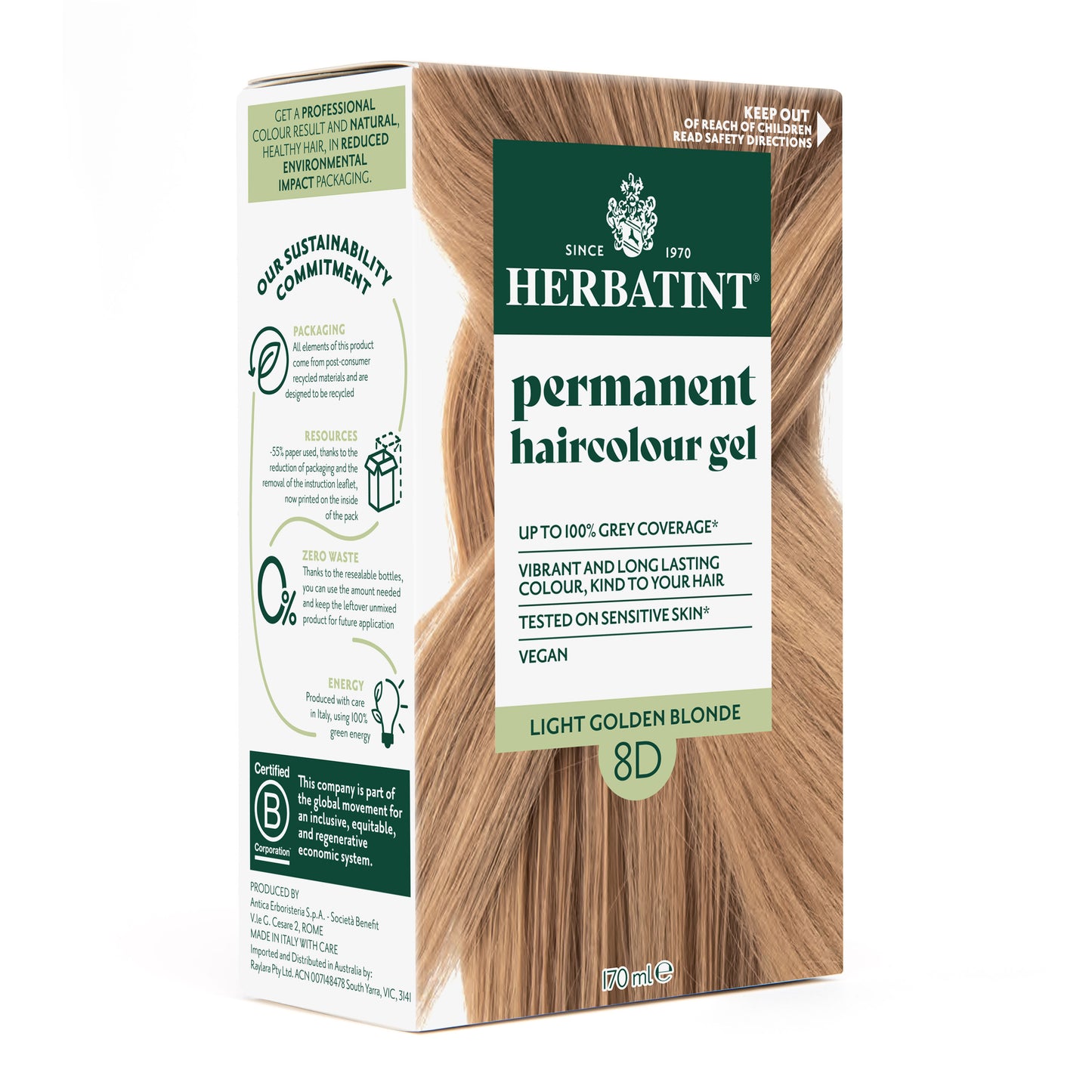 Herbatint 8D Light Golden Blonde